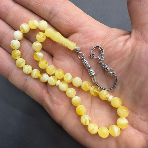 N.N Kaliningrad Damla Kehribar Küre Tespih 7 (mm)