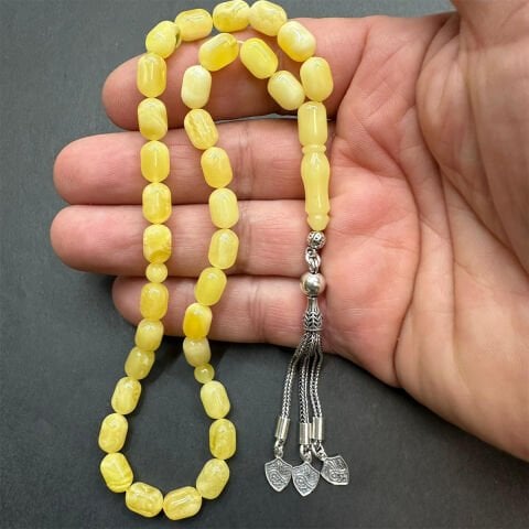 Kaliningrad Damla Kehribar Tespih 6.5*9.5 (mm)-3