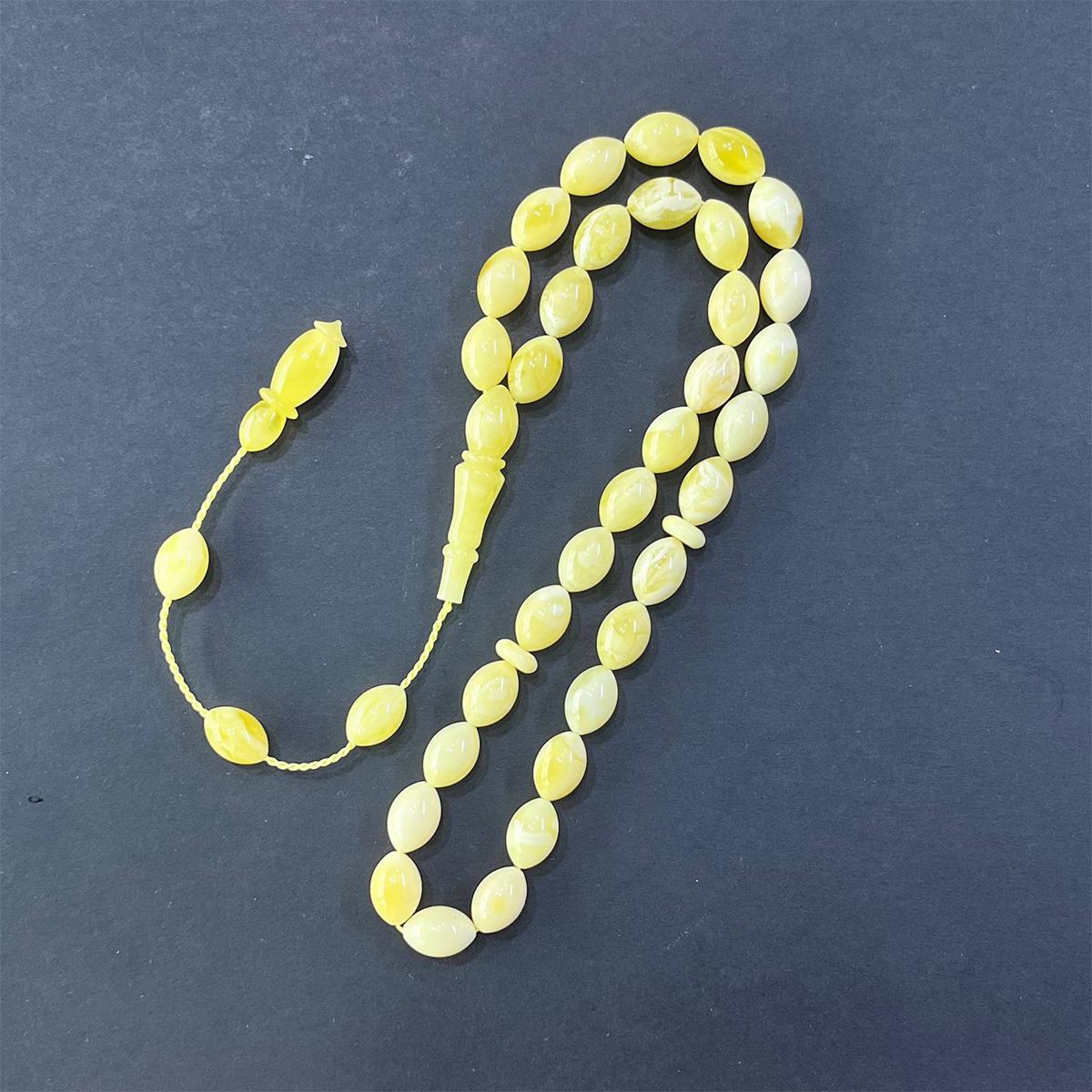 Sistemli Akça Kaliningrad Damla Kehribar Tespih 7,5*11 (mm)