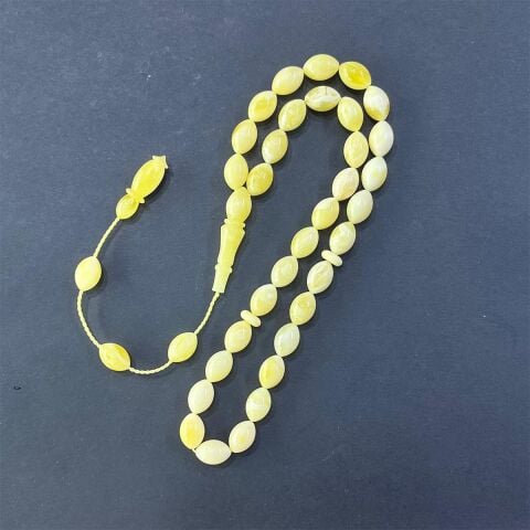 Sistemli Akça Kaliningrad Damla Kehribar Tespih 7,5*11 (mm)