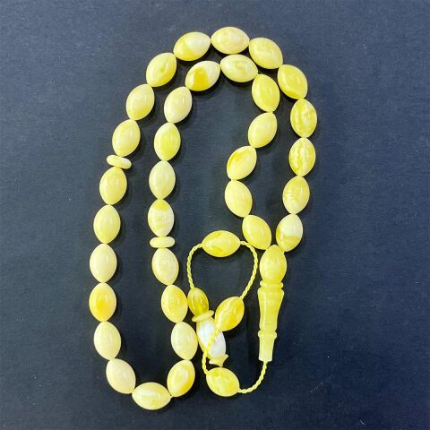 Sistemli Akça Kaliningrad Damla Kehribar Tespih 7,5*11 (mm)