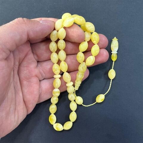 Sistemli Akça Kaliningrad Damla Kehribar Tespih 7.5*11 (mm)