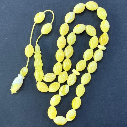 Sistemli Akça Kaliningrad Damla Kehribar Tespih 7.5*11 (mm)