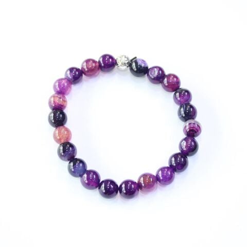 Mor Akik Taşı Bileklik
