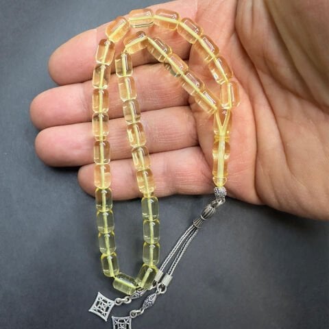 Şeffaf Kaliningrad Damla Kehribar Kapsül Tespih 6,5*9 (mm)