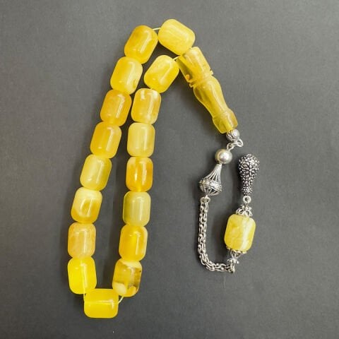 Maskot Kaliningrad Damla Kehribar Kapsül Tespih 11*14 (mm)