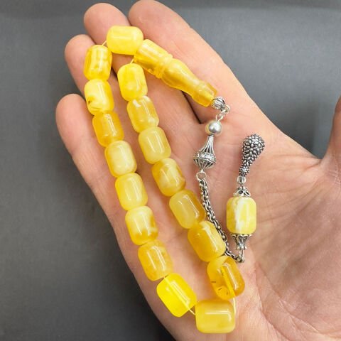 Maskot Kaliningrad Damla Kehribar Kapsül Tespih 11*14 (mm)