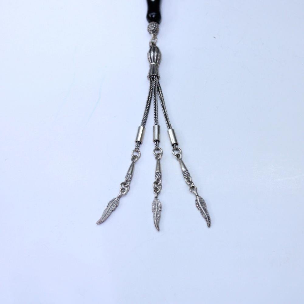 Örgü Dörtlü İşlemeli Oltu Taşı Tespih 10 (mm)