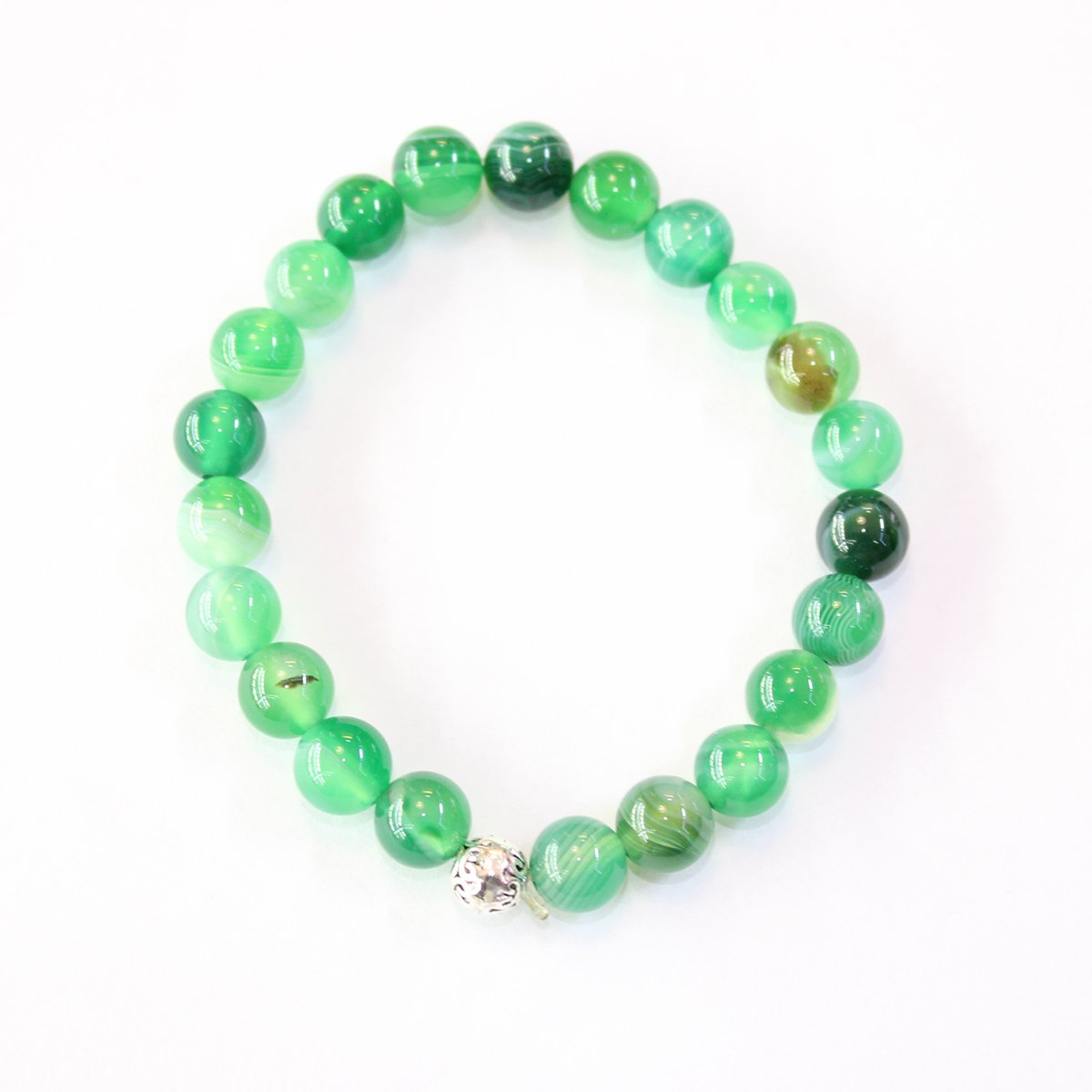 Açık Yeşil Akik Doğaltaş Bileklik