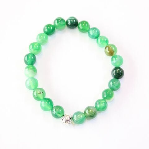 Açık Yeşil Akik Doğaltaş Bileklik