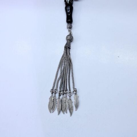 Sarmal Baklava İşlemeli Oltu Taşı Tespih 10,5 (mm)