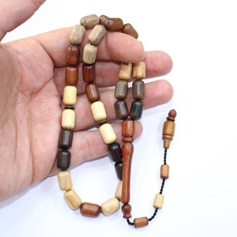 Yerli Atölye İşçiliği Karma Ağaç Tespih 8*12,3 (mm)