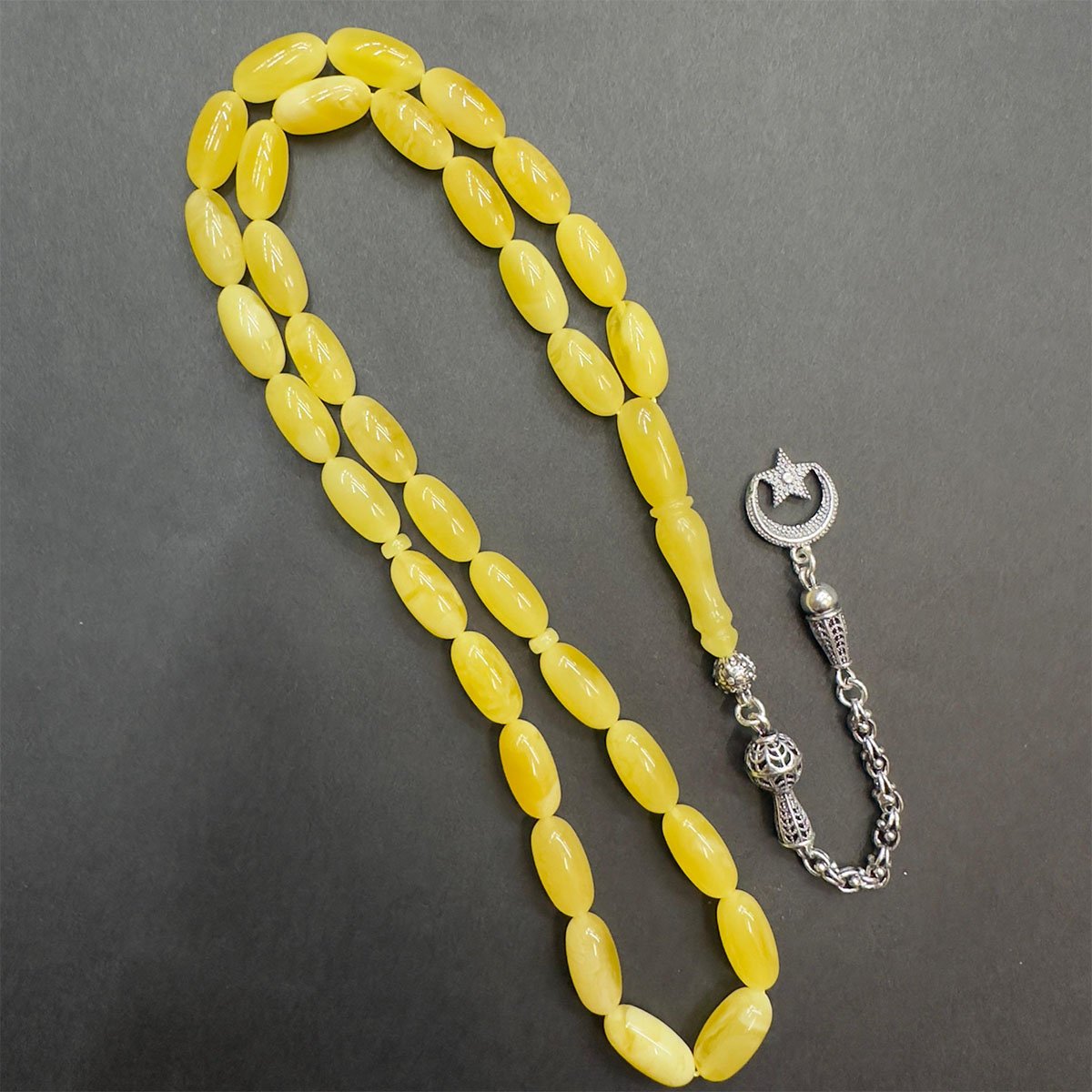 Kaliningrad Damla Kehribar Kapsül Tespih 7*14 (mm)-1