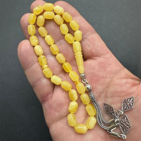 Kaliningrad Damla Kehribar Tespih 6.5*9.5 (mm)-12