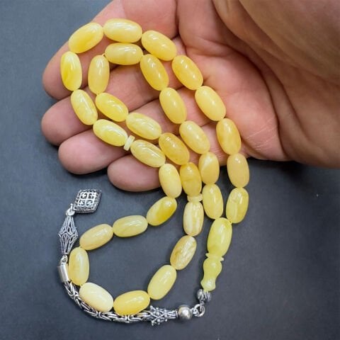 Kaliningrad Damla Kehribar Kapsül Tespih 8*14,5 (mm)-2