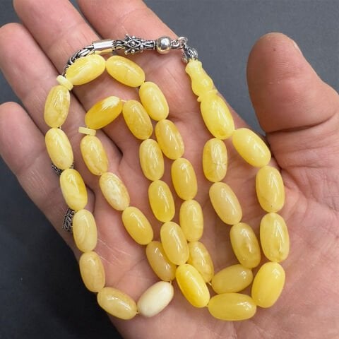 Kaliningrad Damla Kehribar Kapsül Tespih 8*14,5 (mm)-2