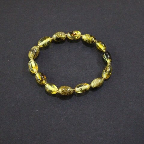 Toprak Fosilli Kaliningrad Damla Kehribar Bileklik 3.5 (gr)