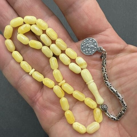 Kaliningrad Damla Kehribar Tespih 5*9 (mm) -4