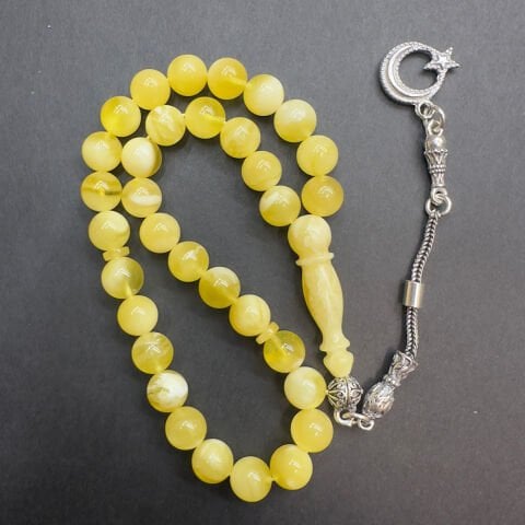 N.N Kaliningrad Damla Kehribar Küre Tespih 7 (mm)