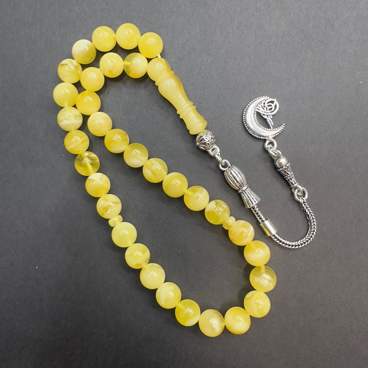 N.N Kaliningrad Damla Kehribar Küre Tespih 7 (mm)