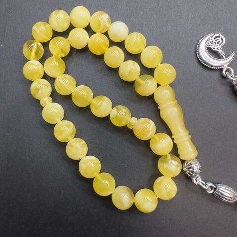 N.N Kaliningrad Damla Kehribar Küre Tespih 7 (mm)