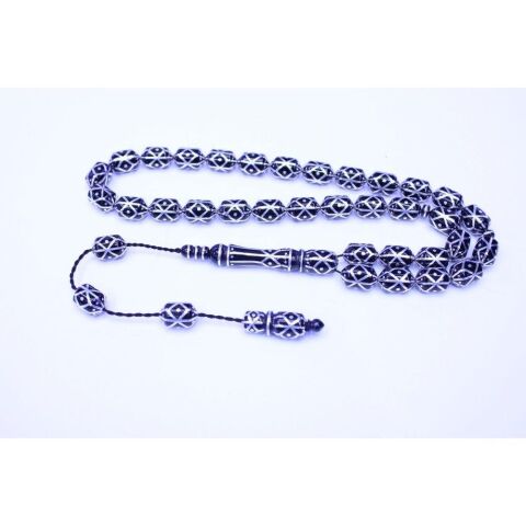 Nurullah Başar Usta İşçilikli Oltu Taşı Tespih 9*13 (mm)