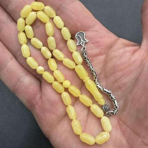 Kaliningrad Damla Kehribar Tespih 5*9 (mm) -6