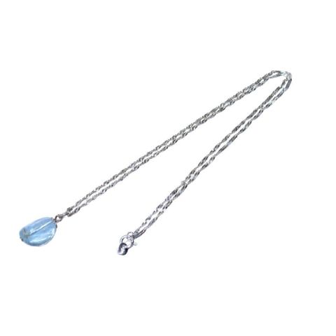 Mavi Topaz Taşı Kolye