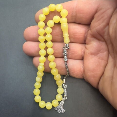 Kaliningrad Damla Kehribar Küre Tespih 7 (mm)-1