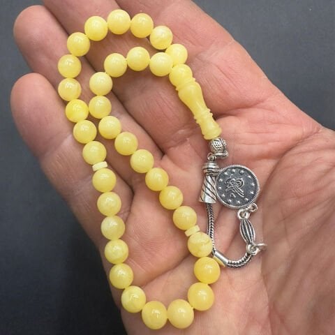 Kaliningrad Damla Kehribar Küre Tespih 7 (mm)-2