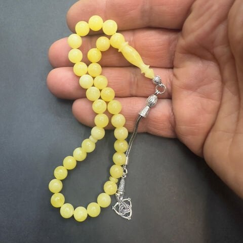 Kaliningrad Damla Kehribar Küre Tespih 7 (mm)-3