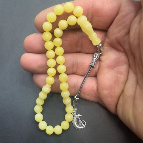 Kaliningrad Damla Kehribar Küre Tespih 7 (mm)-4