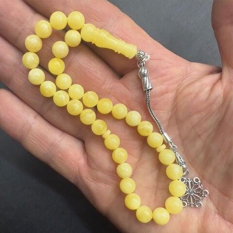 Kaliningrad Damla Kehribar Küre Tespih 7 (mm)-5