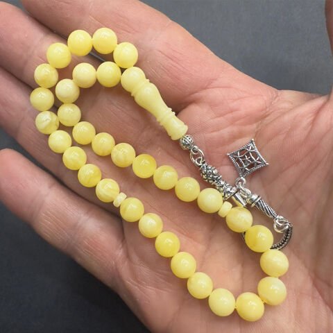 Kaliningrad Damla Kehribar Küre Tespih 7 (mm)-6