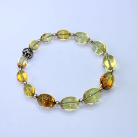 Şeffaf Kaliningrad Damla Kehribar Bileklik 8,1 (gr)