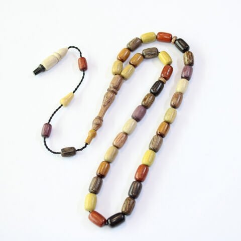 Yerli Atölye İşçiliği Kapsül Karma Ağaç Tespih 7*10,5 (mm)