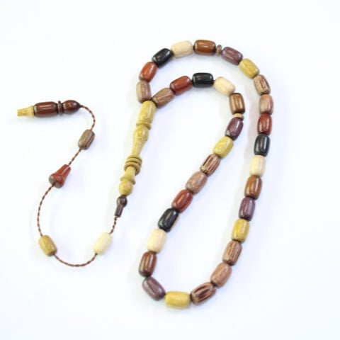 Yerli Atölye İşçiliği Kapsül Karma Ağaç Tespih 7*10,5 (mm)