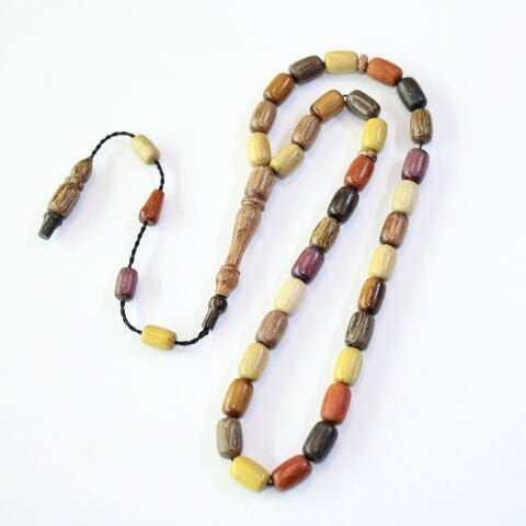 Yerli Atölye İşçiliği Kapsül Karma Ağaç Tespih 7*10,5 (mm)