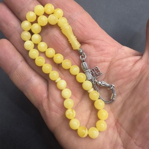 Kaliningrad Damla Kehribar Küre Tespih 7 (mm)-8