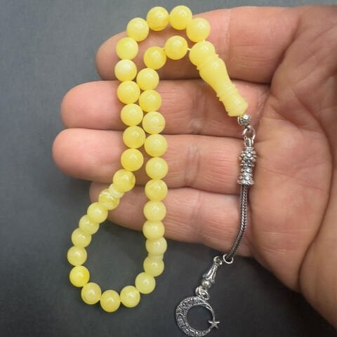 Kaliningrad Damla Kehribar Küre Tespih 7 (mm)-9