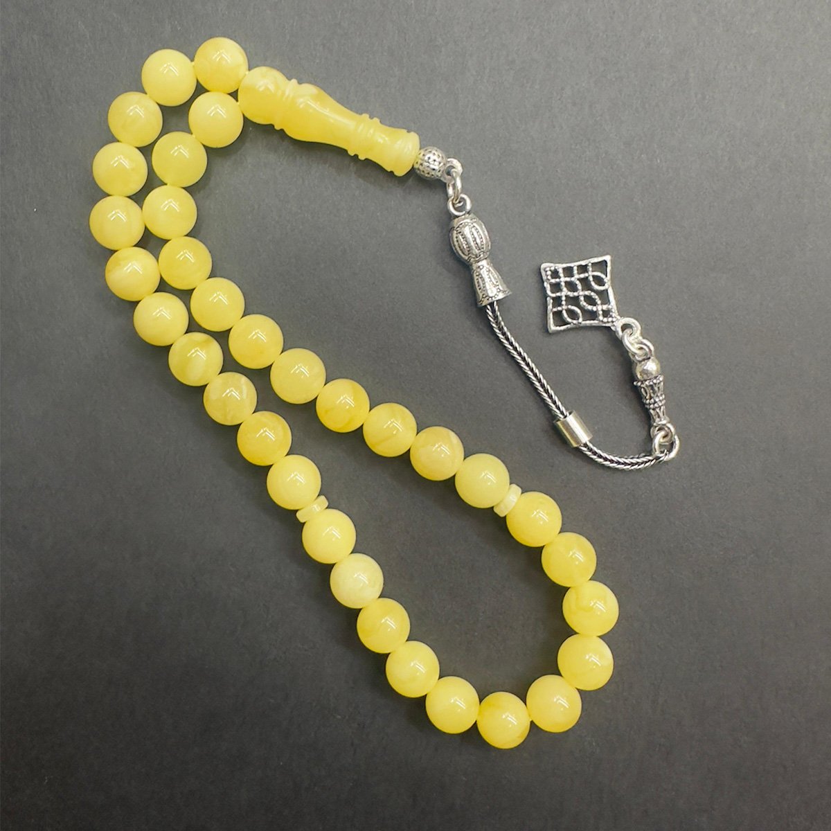 Kaliningrad Damla Kehribar Küre Tespih 7 (mm)-13