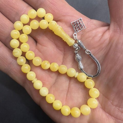 Kaliningrad Damla Kehribar Küre Tespih 7 (mm)-13