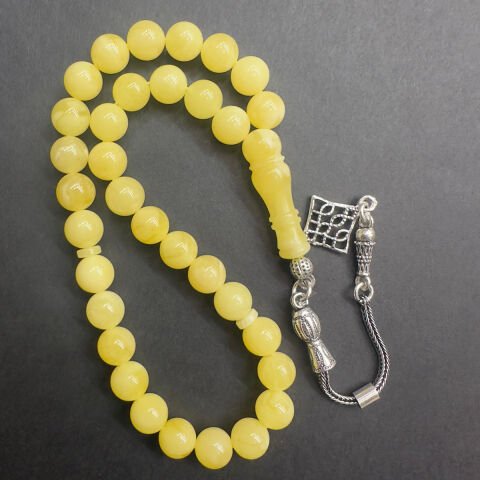 Kaliningrad Damla Kehribar Küre Tespih 7 (mm)-13