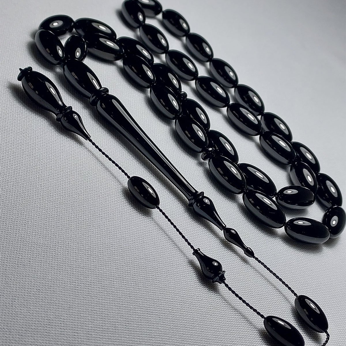 Usta İşi Oltu Taşı Tespih 8*16 (mm)