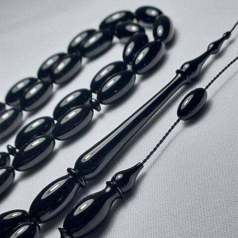 Usta İşi Oltu Taşı Tespih 8*16 (mm)