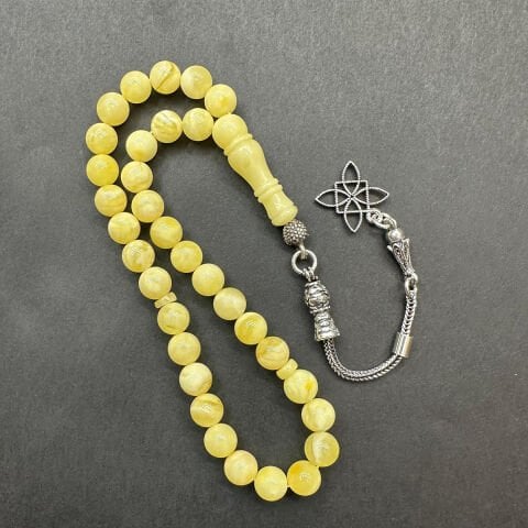 Kaliningrad Damla Kehribar Küre Tespih 6,5 (mm)-1