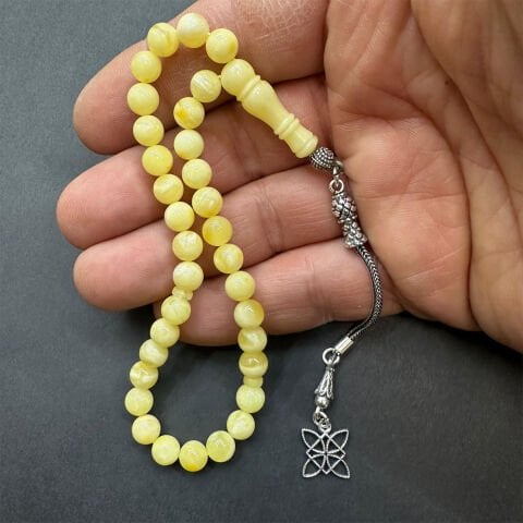 Kaliningrad Damla Kehribar Küre Tespih 6,5 (mm)-1