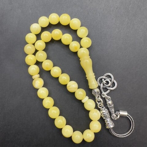 Kaliningrad Damla Kehribar Küre Tespih 6,5 (mm)-2