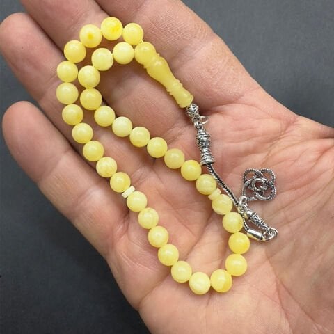 Kaliningrad Damla Kehribar Küre Tespih 6,5 (mm)-2