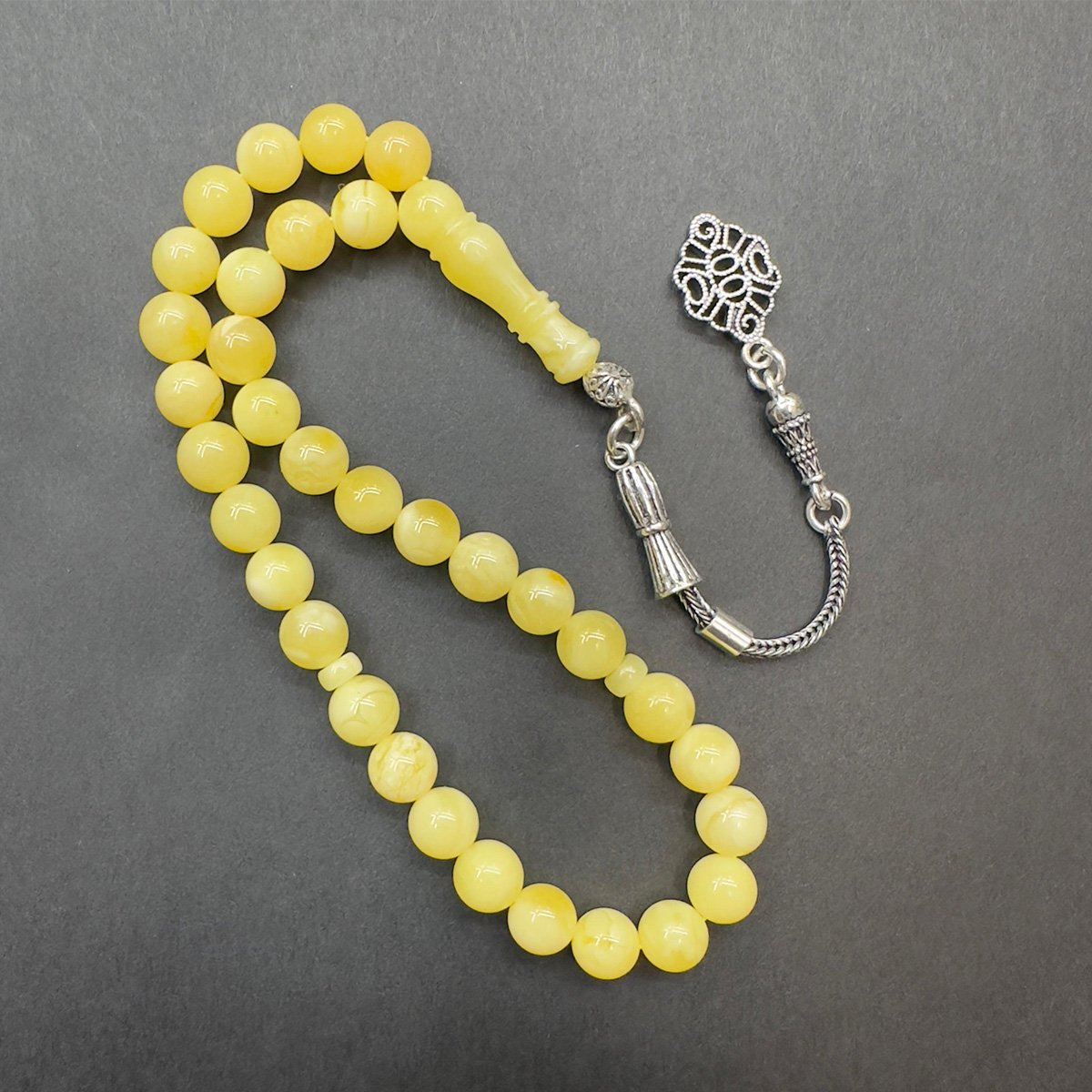 Kaliningrad Damla Kehribar Küre Tespih 6,5 (mm)-3